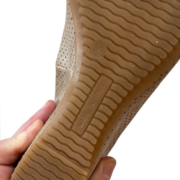 Sundance T-Strap Maryjane Wedge metallic bronze nubuck and cognac leather 39 - Picture 9 of 16